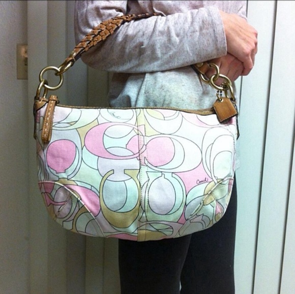 Coach Soho Multi Pink Hobo Handbag Purse - Picture 2 of 7